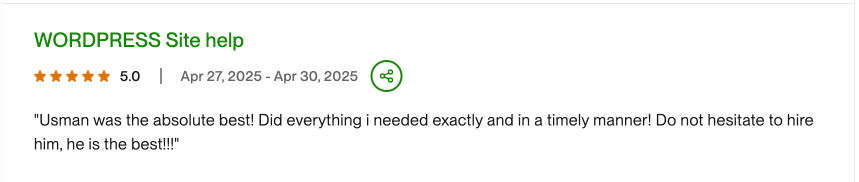 Wordpress Site update