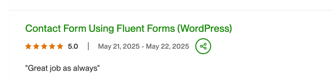 Wordpress contact form